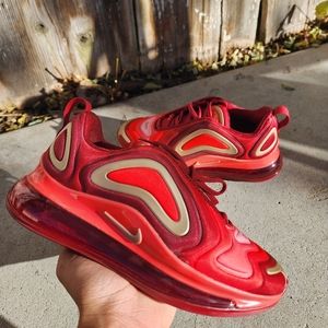 Nike Air Max 720 GS Red Running Shoes Size 4Y(Wmns 5.5)